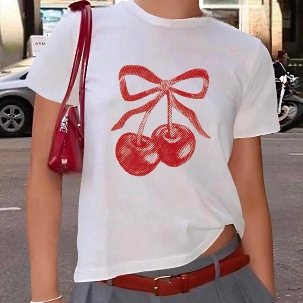 Cherry Bow Graphic Tee